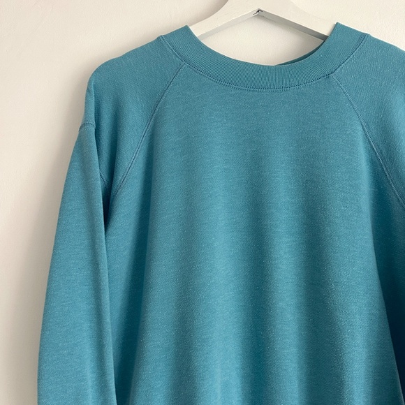 Entireworld Type-A supersoft turquoise cotton sweatshirt everybody.world XS S - Picture 3 of 8